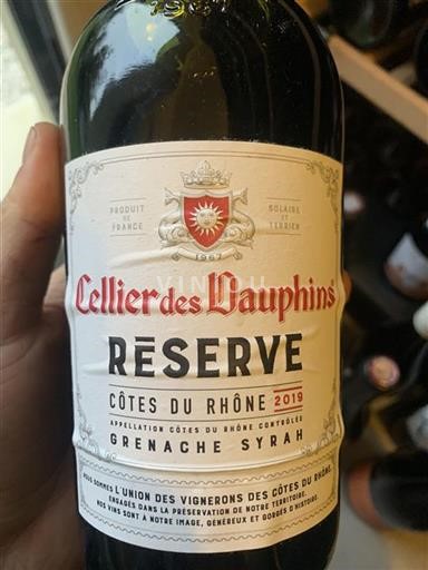 Rhônetal Côtes du Rhône Cellier des Dauphins Réserve 2019