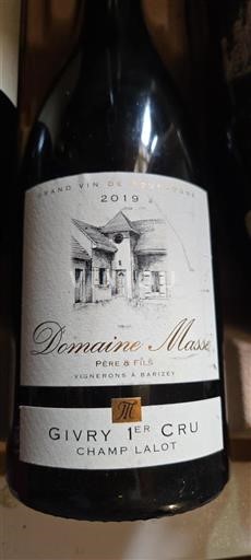 Bourgondië Givry Premier Cru Domaine Masse Champ Lalot 2019