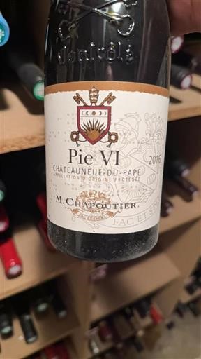 Rhônedalen Châteauneuf-du-Pape M. Chapoutier Pie VI 2016