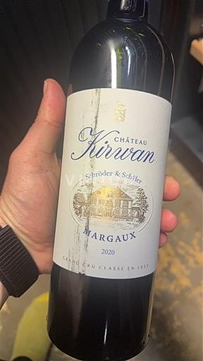 Bordeaux Margaux Grand Cru Château Kirwan 2020