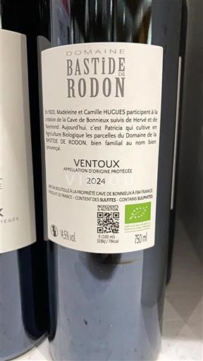 Rhônetal Ventoux Domaine Bastide de Rodon 2024