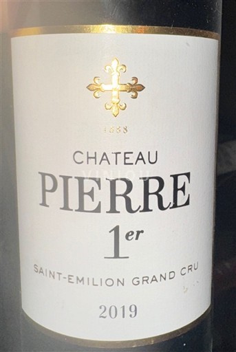 Bordeaux Saint-Émilion Grand Cru Grand Cru Château Pierre 1er 2019