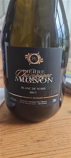 Champaña Champán Champagne Pierre Mignon Blanc de Noirs Sin añada