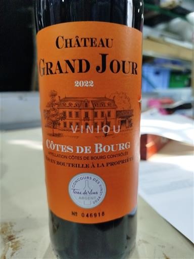 Bordeaux Côtes-de-Bourg Château Grand Jour 2022