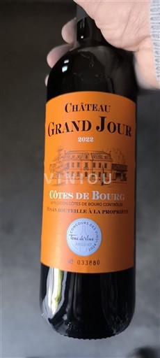 Bordeaux Côtes-de-bourg Château Grand Jour 2022