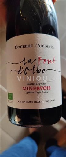Languedoc Minervois Domaine L'Amourier La Font d'Olbe Ikke årgangsbestemt