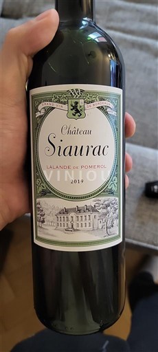 Bordeaux Lalande-de-pomerol Château Siaurac 2019