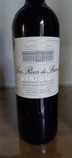 Burdeos Bordeaux superior Les Rocs du Barry 2016