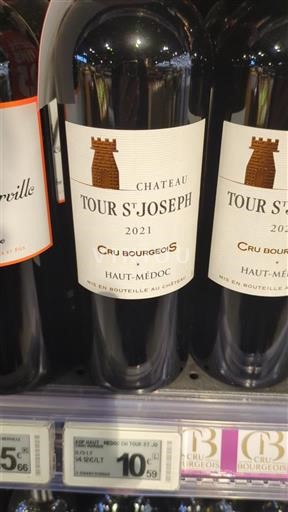 Bordeaux Haut-Médoc Cru Bourgeois Château Tour St Joseph 2021