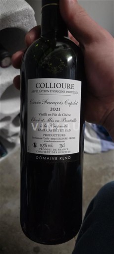 Roussillon Collioure Domaine Reno François Capdet 2021