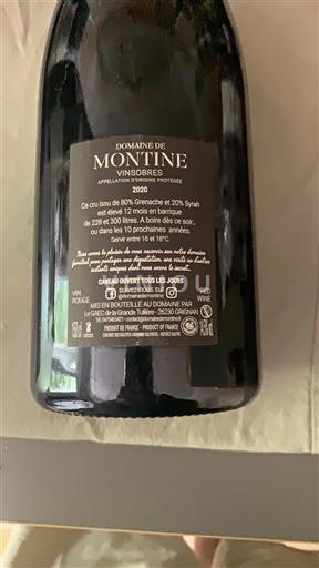 Rhône Valley Vinsobres Domaine Montine Vinsobres 2020