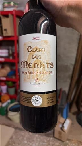 Burdeos Saint-Émilion Grand Cru Clos des Menuts 2022