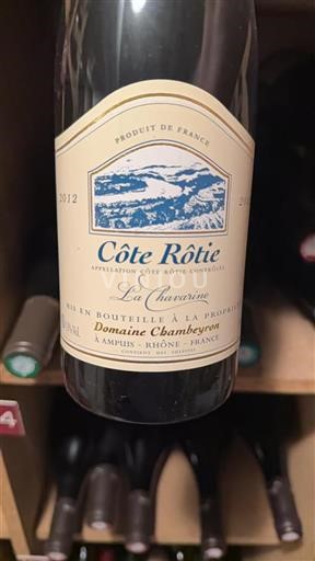 Valle del Ródano Côte-rôtie Domaine Chambeyron La Chavarine 2012