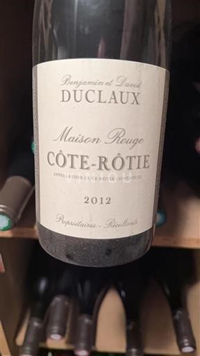 Rhônen laakso Côte-rôtie Duclaux Maison Rouge 2012