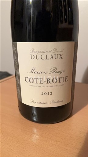 Rhône Valley Côte-Rôtie Duclaux Maison Rouge 2012