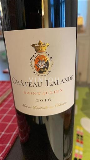 Bordeaux Saint-Julien Grand Cru Château Lalande 2016
