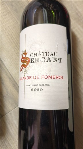 Bordeaux Lalande-de-Pomerol Château Sergant 2020