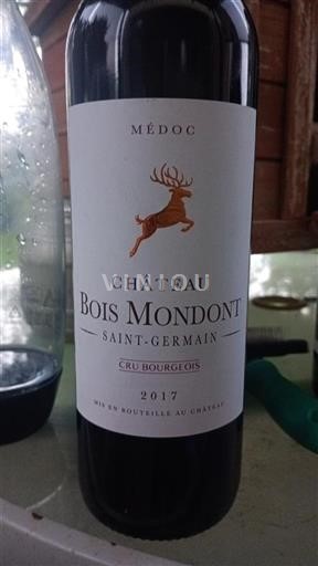 Vin Rouge sec Château Bois Mondont 2017 France Bordeaux Médoc AOC Cru Bourgeois