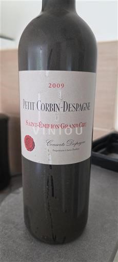 Vin Rouge sec Petit Corbin-Despagne 2009 France Bordeaux Saint-Émilion AOC Grand Cru