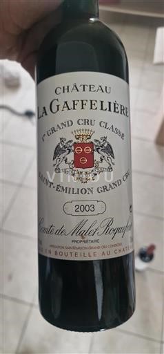 Burdeos Saint-Émilion Gran Cru Grand Cru Château La Gaffelière 2003