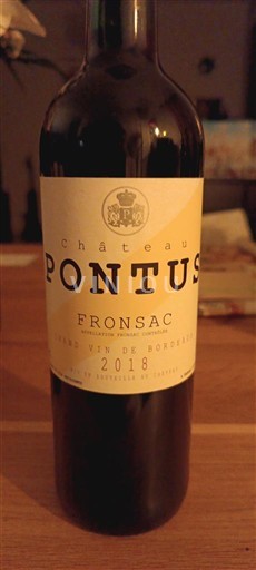 Bordeaux Fronsac Château Pontus 2018