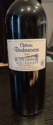 Bordeaux Saint-Émilion Château Barberousse 2020