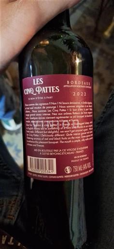 Bordeaux Les Cinq Pattes 2022