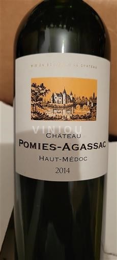 Vin Rouge sec Château Pomies-Agassac 2014 France Bordeaux Haut-Médoc AOC