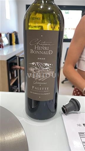 Vin Rouge sec Quintessence Château Henri Bonnaud 2020 France Provence Palette AOC