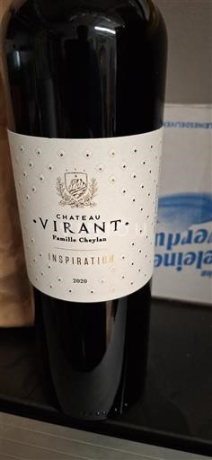 Vin Rouge sec Inspiration Château Virant 2020 France Provence AOC