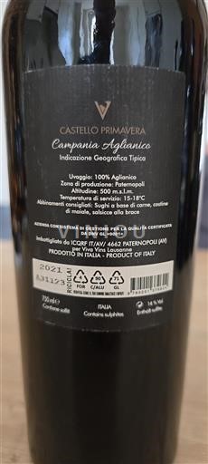 Campania Wines Unspecified Castello Primavera Campania Aglianico 2021