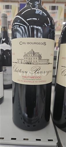Bordeaux Haut-Médoc Cru Bourgeois Château Barreyres 2022