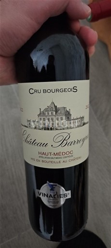 Bordeaux Haut-Médoc Cru Bourgeois Château Barreyres 2022