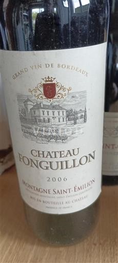 Bordeaux Montagne-saint-émilion Château Fonguillon 2006