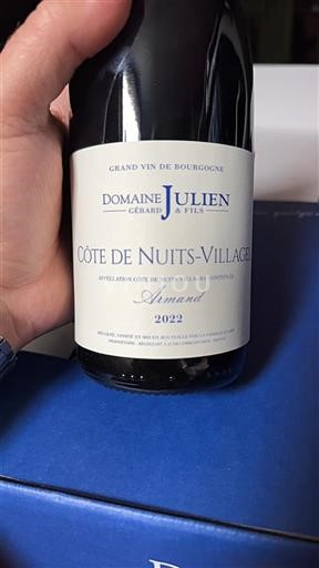 Burgundi Côte de Nuits -kylät Grand Cru Domaine Julien Armand 2022