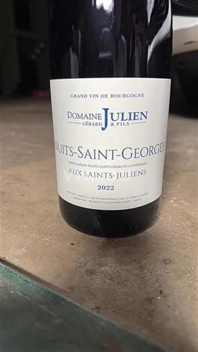 Borgonha Nuits-Saint-Georges Domaine Gérard Julien & Fils Aux Saints-Juliens 2022
