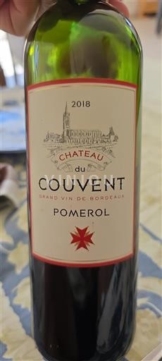 Bordeaux Pomerol Château du Couvent 2018