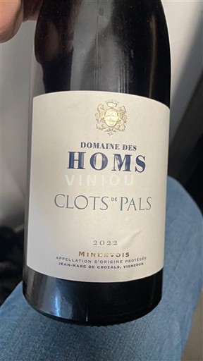 Langvedok Minervois Domaine Des Homs Clots de Pals 2022