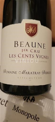 Bourgogne Ikke specificeret Premier Cru Domaine Maratray-Dubreuil Les Cents Vignes 2019