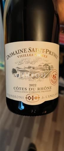 Rhône-dalen Côtes-du-Rhône Domaine Saint-Privat Vieilles Vignes 2022