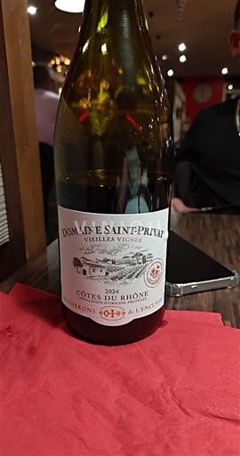 Rhônedalen Côtes du Rhône Domaine Saint-Privat Vieilles Vignes 2022