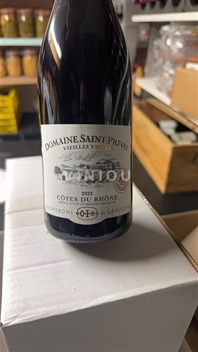 Rhônen laakso Côtes-du-rhône Domaine Saint-Privat Vieilles Vignes 2022