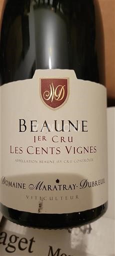 Bourgogne Ikke specificeret Premier Cru Domaine Maratray-Dubreuil Les Cents Vignes 2018