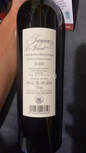 Rosellón Côtes del Roussillon Villages Château Jau La Grand 2020