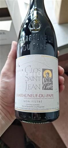 Rhône-dalen Châteauneuf-du-Pape Clos Saint Jean Non-Filtré 2018