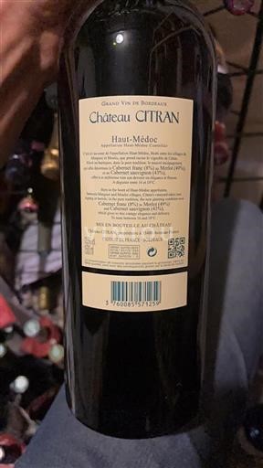 Burdeos Haut-Médoc Château Citran 2015
