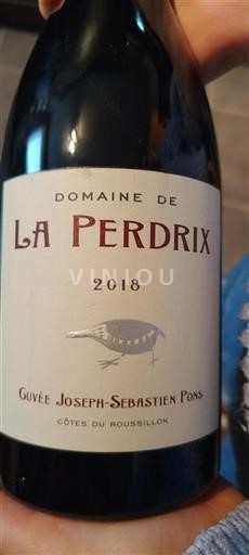 Roussillon Côtes-du-Roussillon Domaine La Perdrix Joseph-Sébastien Pons 2018