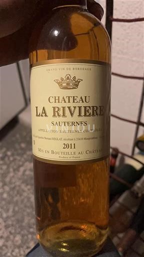 Burdeos Sauternes Château La Rivière 2011