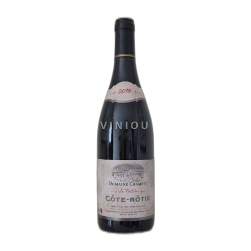 Vin Rouge sec La Viallière Domaine Champeyt 2019 France Vallée du Rhône Côte-rôtie AOC
