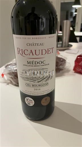 Bordo Медок Cru Bourgeois Château Ricaudet 2016